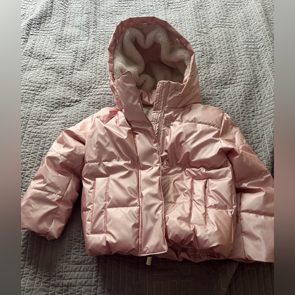 Abercrombie Kids Ultra Puffer Metallic Pink 5/6